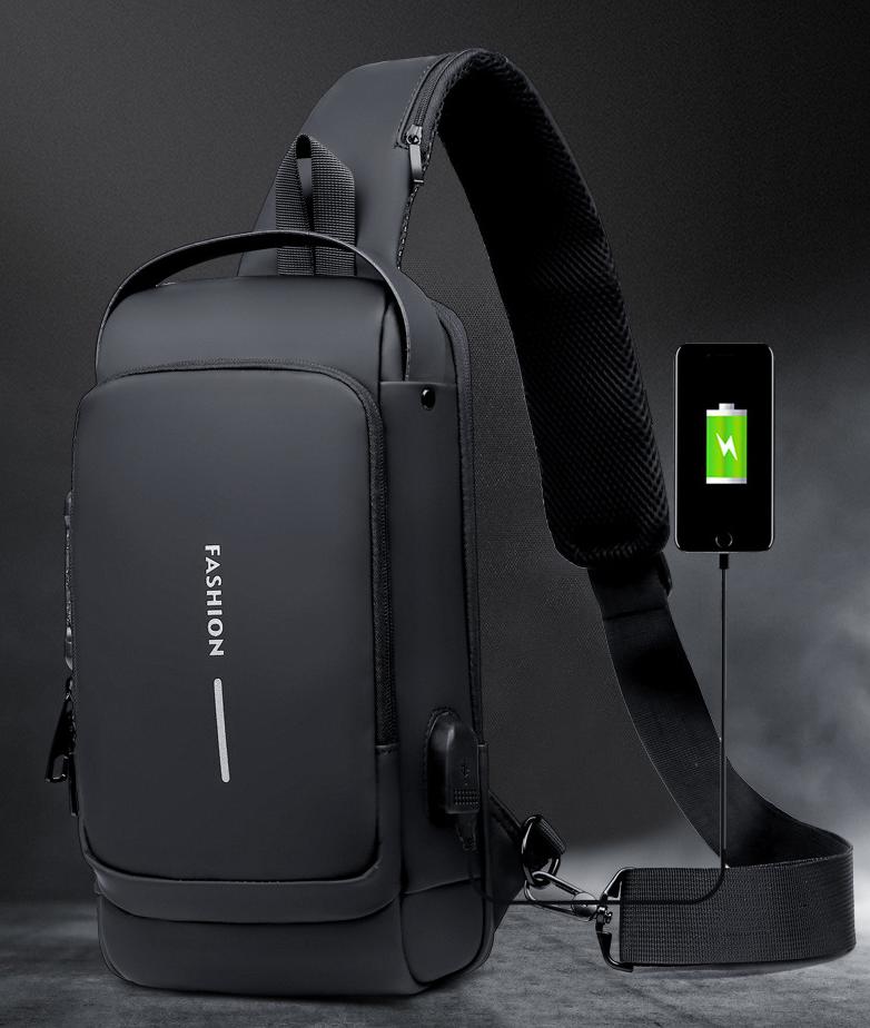 Luxora Carbon Fiber Anti-Theft Backpack with USB Charging