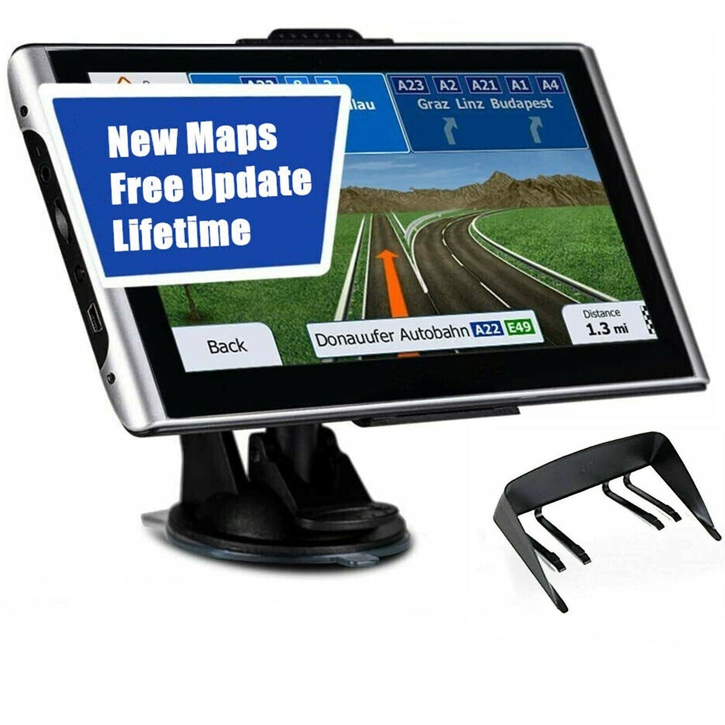 LuxRoyale Premium 7-Inch Gps Navigation System For Cars And Trucks