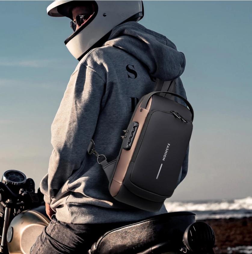 Luxora Carbon Fiber Anti-Theft Backpack with USB Charging