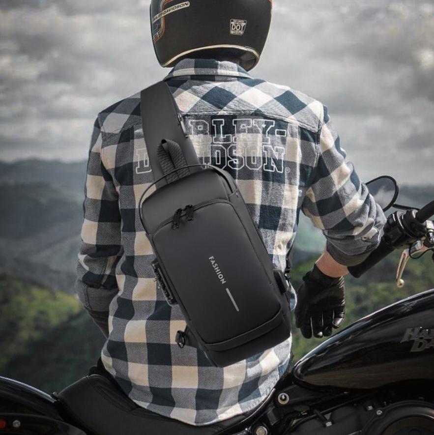 Luxora Carbon Fiber Anti-Theft Backpack with USB Charging