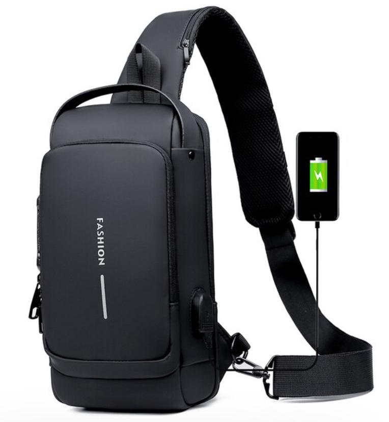 Luxora Carbon Fiber Anti-Theft Backpack with USB Charging