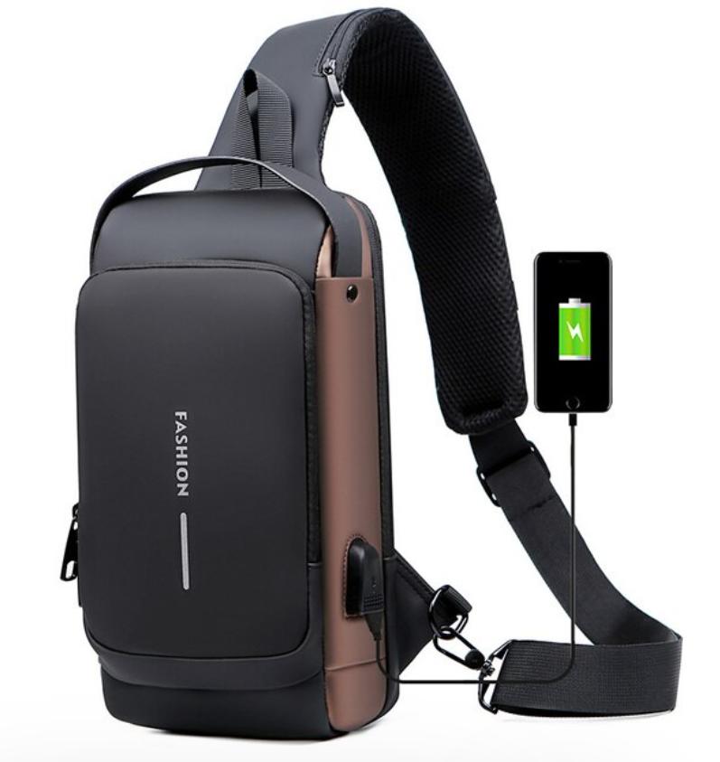 Luxora Carbon Fiber Anti-Theft Backpack with USB Charging