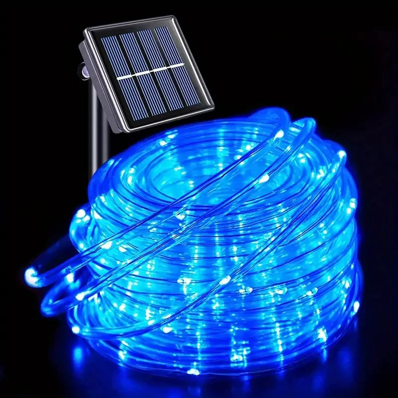 LED Solar Rope Lights Outdoor 50/100/200LEDs 8 Modes waterproof String lights for Garden Christmas Halloween Weddings Decor 6