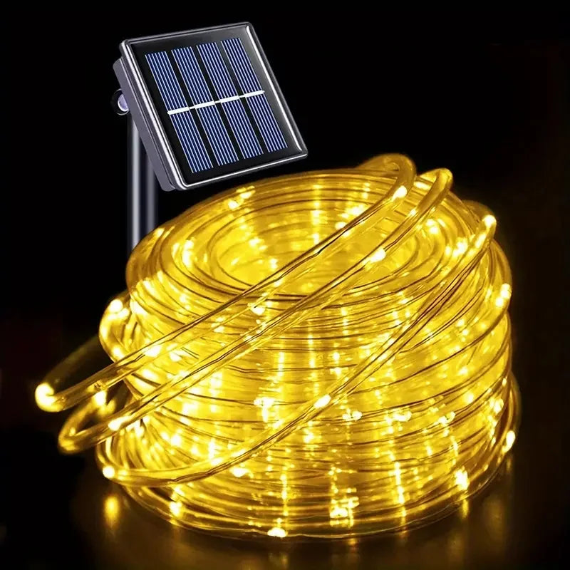 LED Solar Rope Lights Outdoor 50/100/200LEDs 8 Modes waterproof String lights for Garden Christmas Halloween Weddings Decor 7