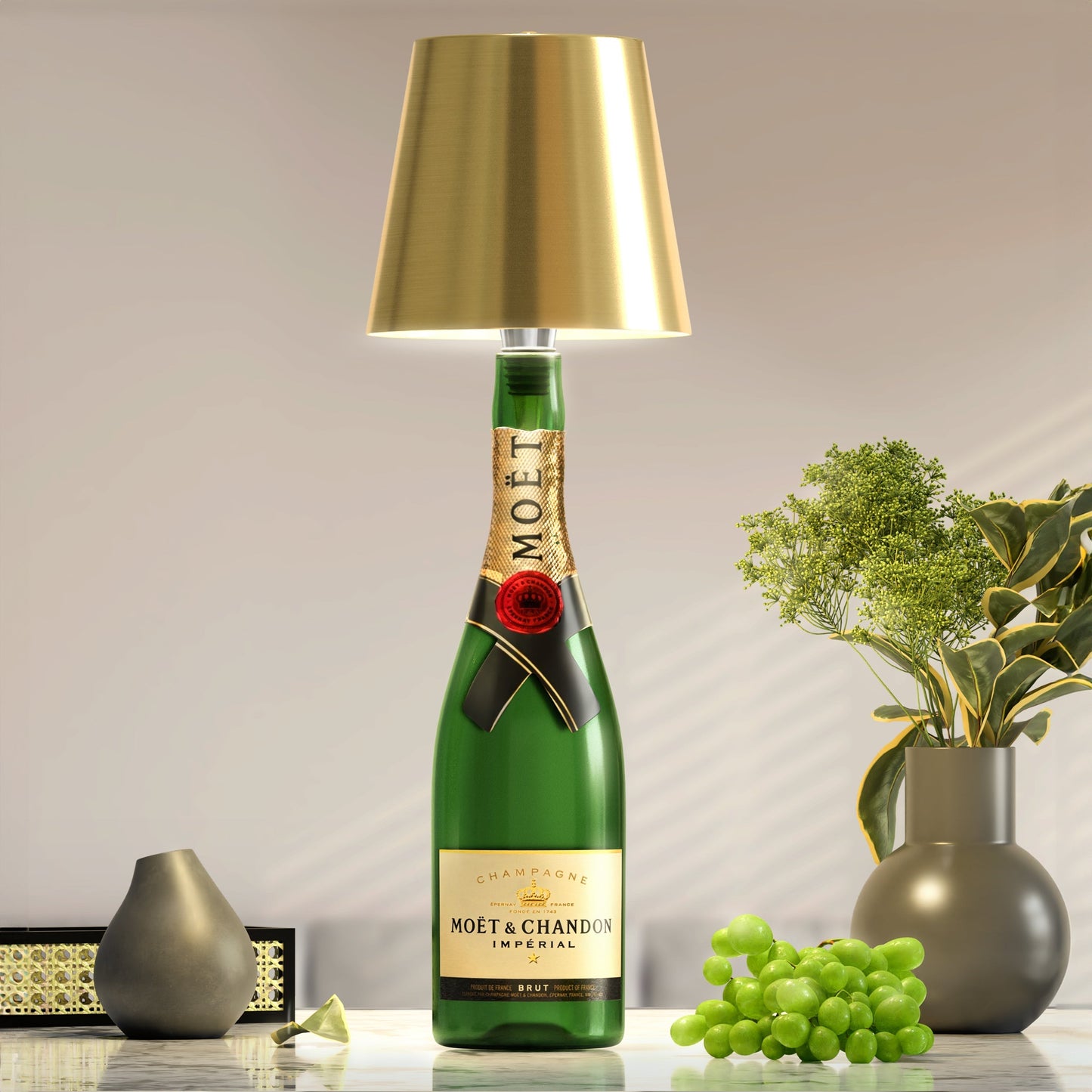 Wireless Bottle Lamp - Fits Any Bottle - Gold