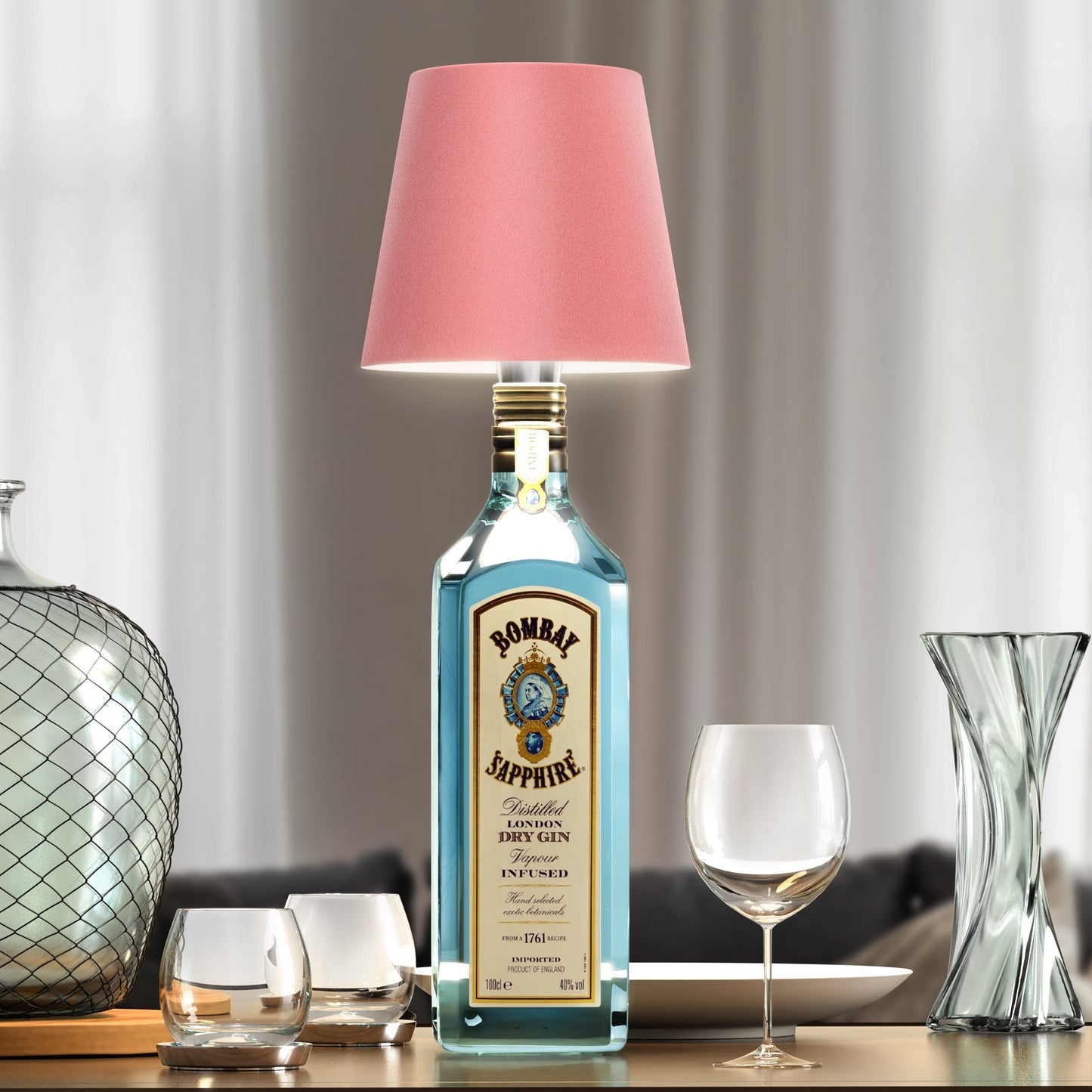 Wireless Bottle Lamp - Fits Any Bottle - Pink