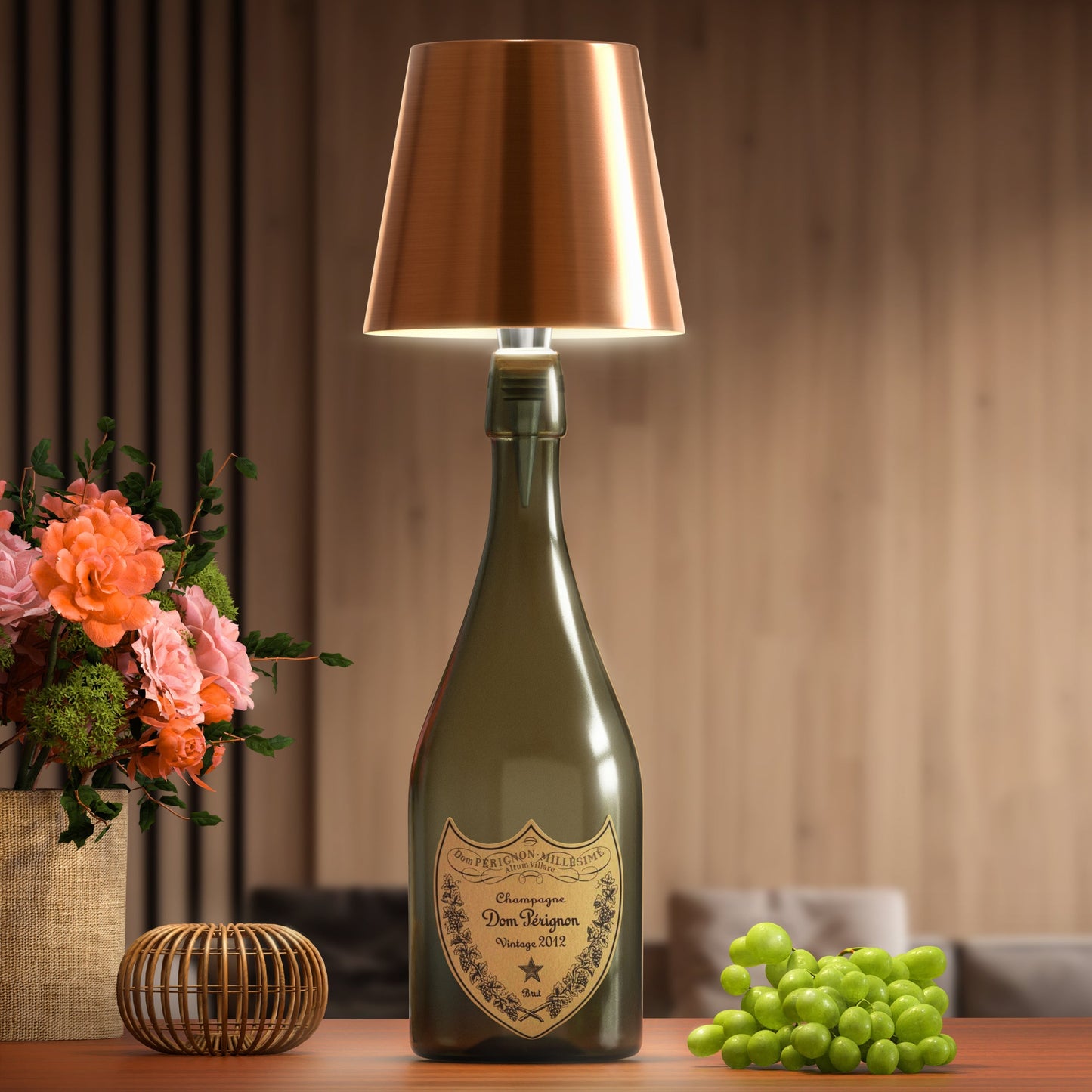 Wireless Bottle Lamp - Fits Any Bottle - Rose gold