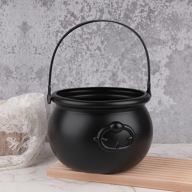 Large Wizard Witch Cauldron Decoration Prop Halloween Irish Parties Table Centerpieces Candy Holder Table Halloween Decorations 2