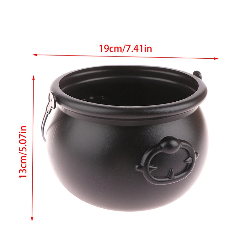 Large Wizard Witch Cauldron Decoration Prop Halloween Irish Parties Table Centerpieces Candy Holder Table Halloween Decorations 5