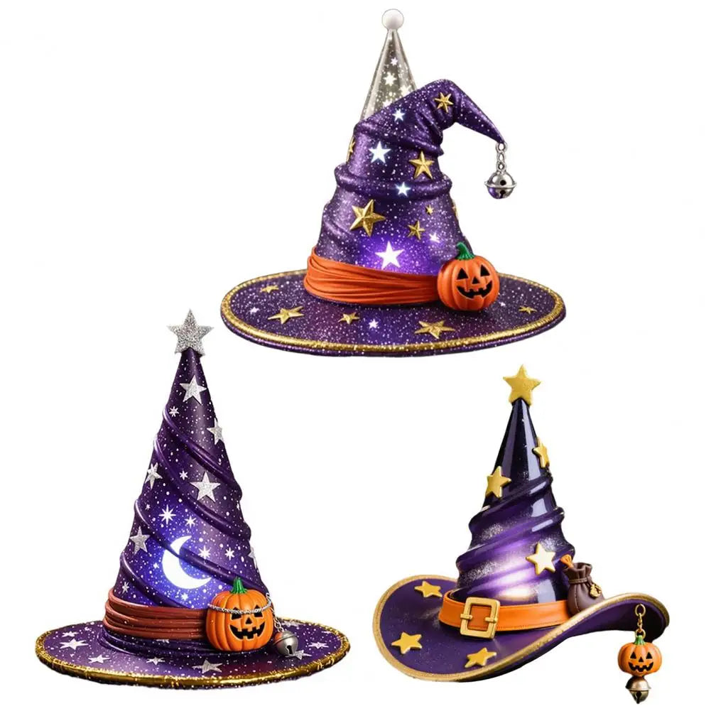 Led Night Lamp Spooky Witch Hat Night Light Set for Halloween Party Decor Led Ornament Trio for Fun Festive Atmosphere Spooky 9