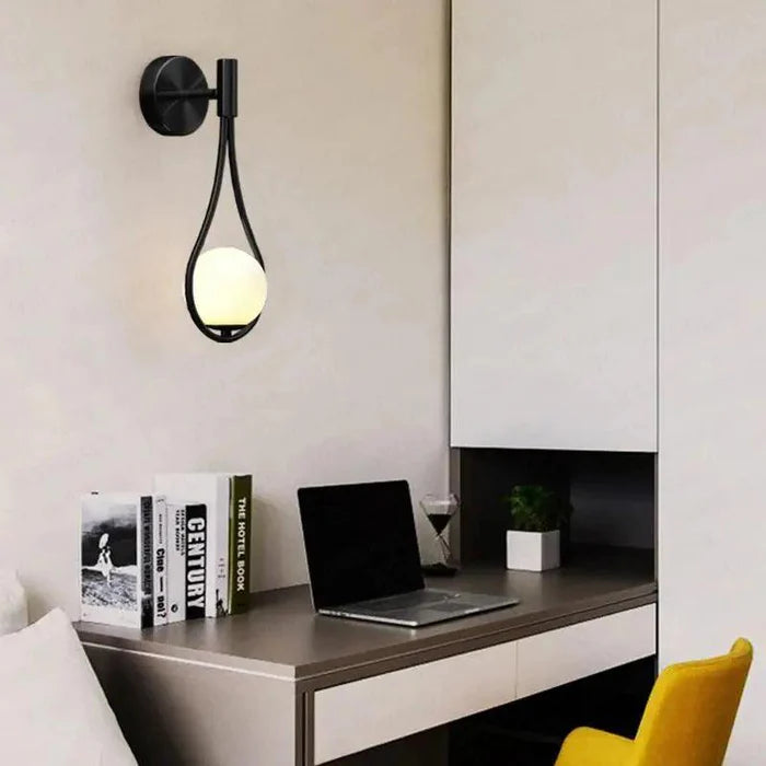 Royallure Modern LED Wall Lamp USB Rechargeable with Remote, Dimmable Nordic Light