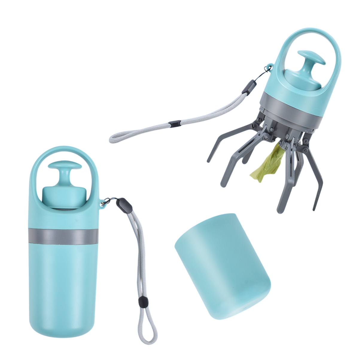 RoyaleGlow Portable Pooper Scooper with Built-In Bag Dispenser