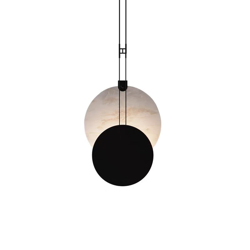 Luna Alabaster Disc Pendant 1