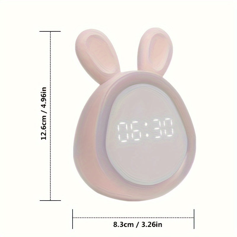 Luxora Bunny Alarm Clock with Adjustable Night Light and Gentle Wake-Up Feature 6