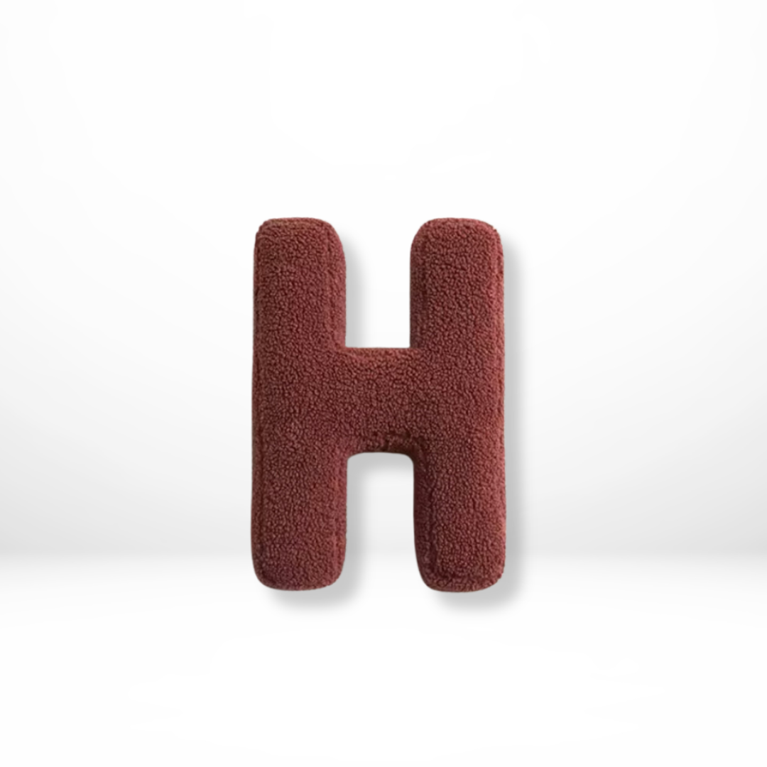 Luxora Velvet Alphabet Cushion for Personalized Home Decor - Soft and Stylish