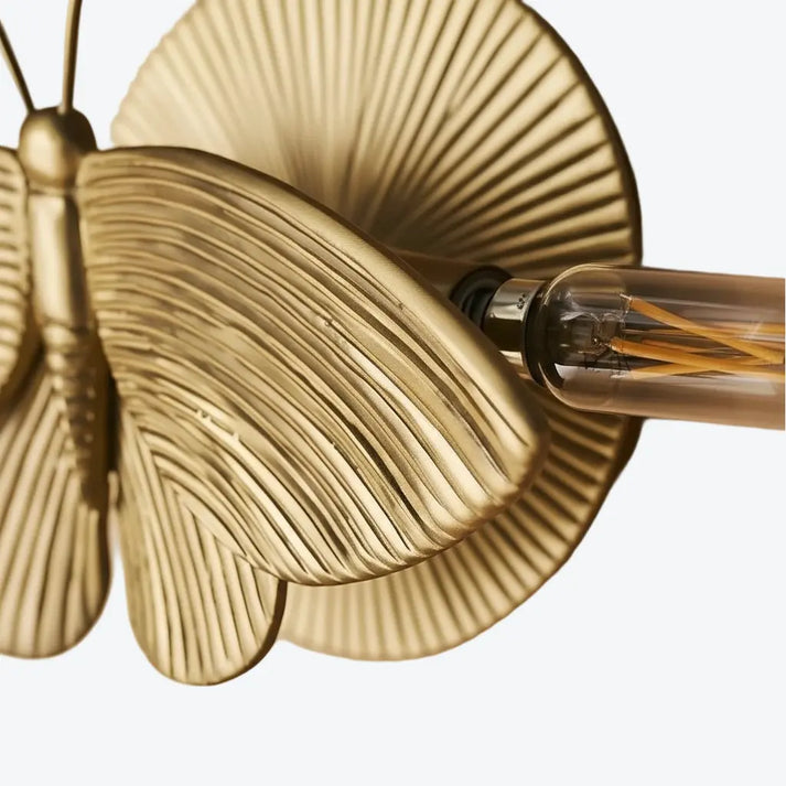 RoyaleGlow Art Deco Moth Wall Sconce - Gold Resin Vintage Accent Light