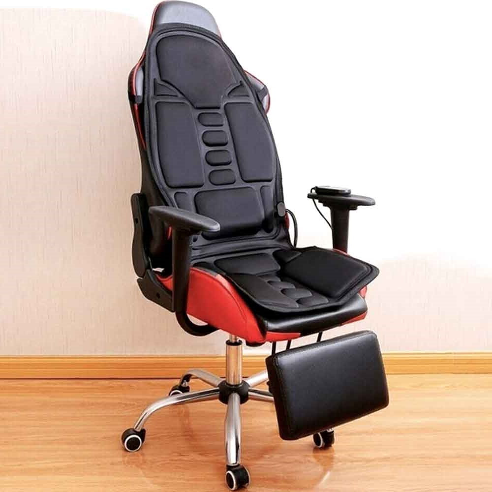 RoyaleGlow 8 Mode Massage Chair Pad With Heated Back Neck Cushion For Car & Home