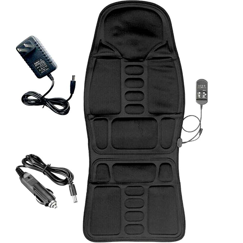 RoyaleGlow 8 Mode Massage Chair Pad With Heated Back Neck Cushion For Car & Home