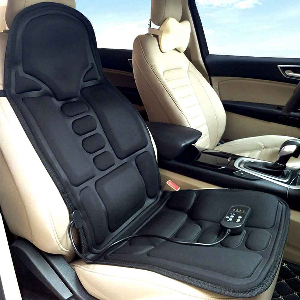 RoyaleGlow 8 Mode Massage Chair Pad With Heated Back Neck Cushion For Car & Home