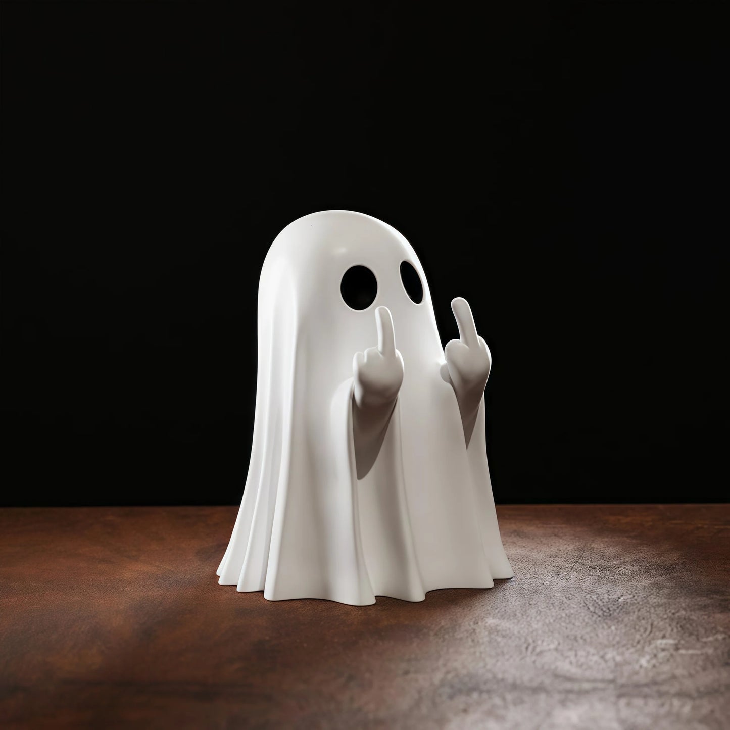 Middle Finger Cute Ghost Statue, Ghosts Small Scary Ghost Figurines, Halloween Home Decorations, Coffee Table Centerpieces Shelf 7