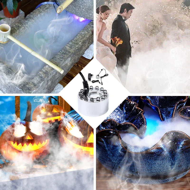 Mini LED Pumpkin Light Fogger Water Fountain Pond Fog Machine For Halloween Christmas Easter Party Festival Decoration 2023 3