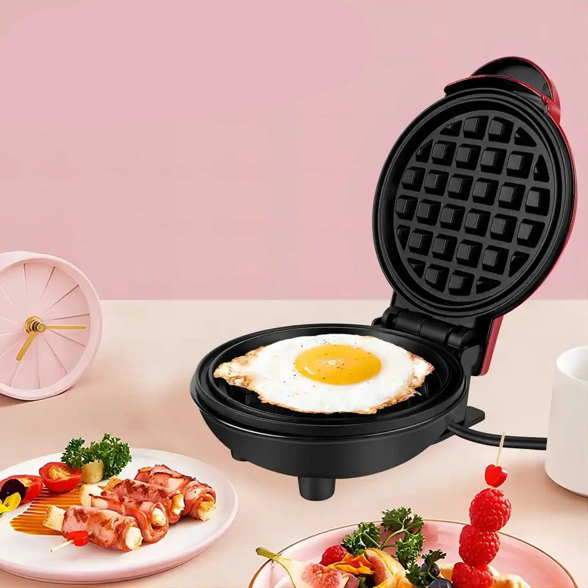 Mini Multifunctional Electric Waffle Maker, Sandwich Cake Oven, Breakfast Mold, Kitchen Supplies, Cooking Utensils 1