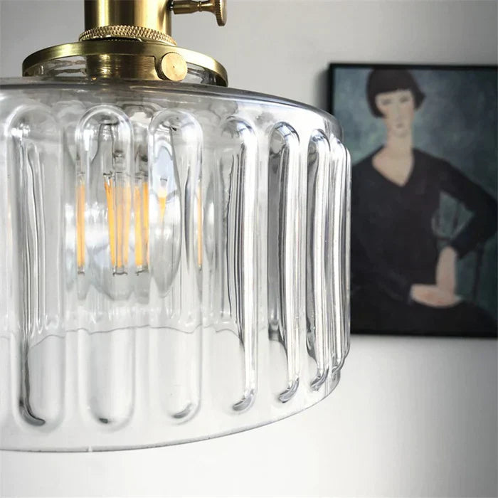 RoyaleGlow Stunning Cylinder Glass Pendant Light – Elegant Modern Illumination - Green / A- 6.9 in (17.5 cm) x 7.48 in (19 cm) / Single Head