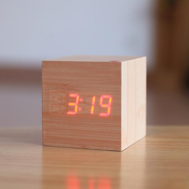 Modern Digital Wood Clock 10
