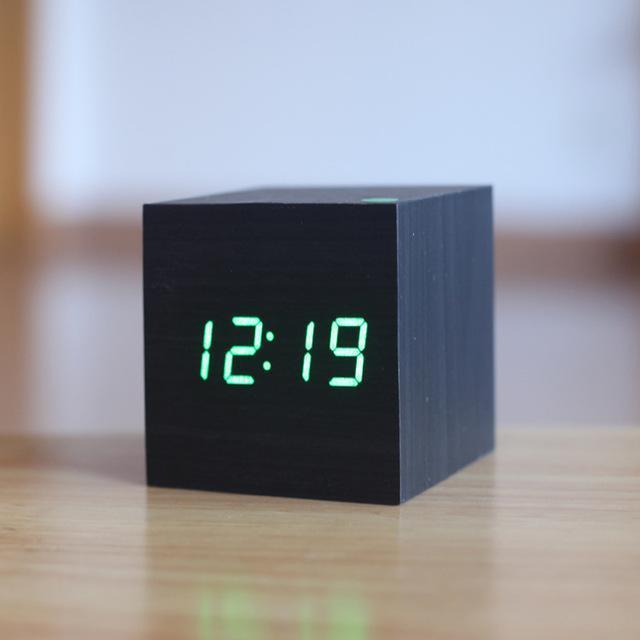 Modern Digital Wood Clock 4