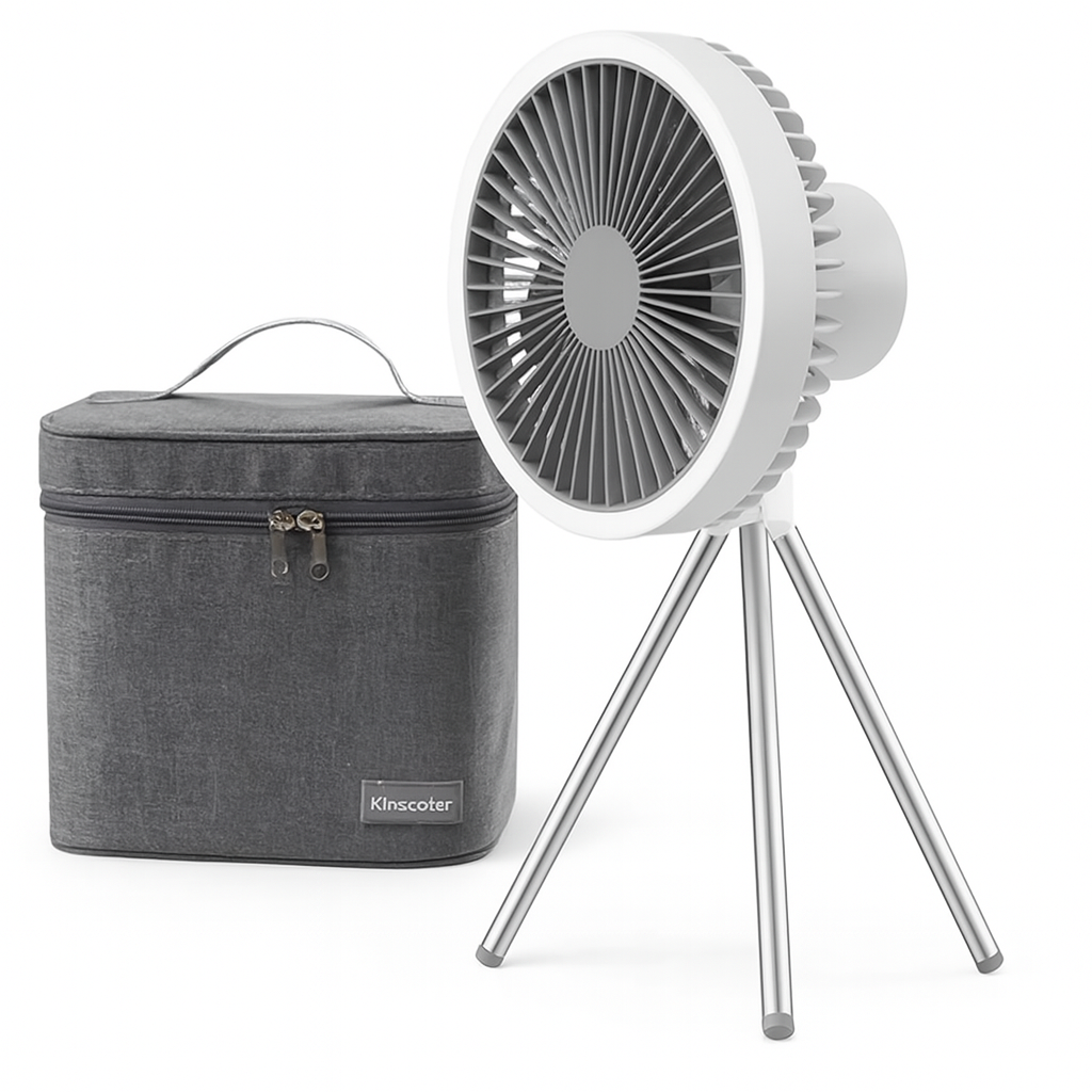 Royallure Portable Camping Fan 10000mAh Rechargeable with LED Light & Power Bank