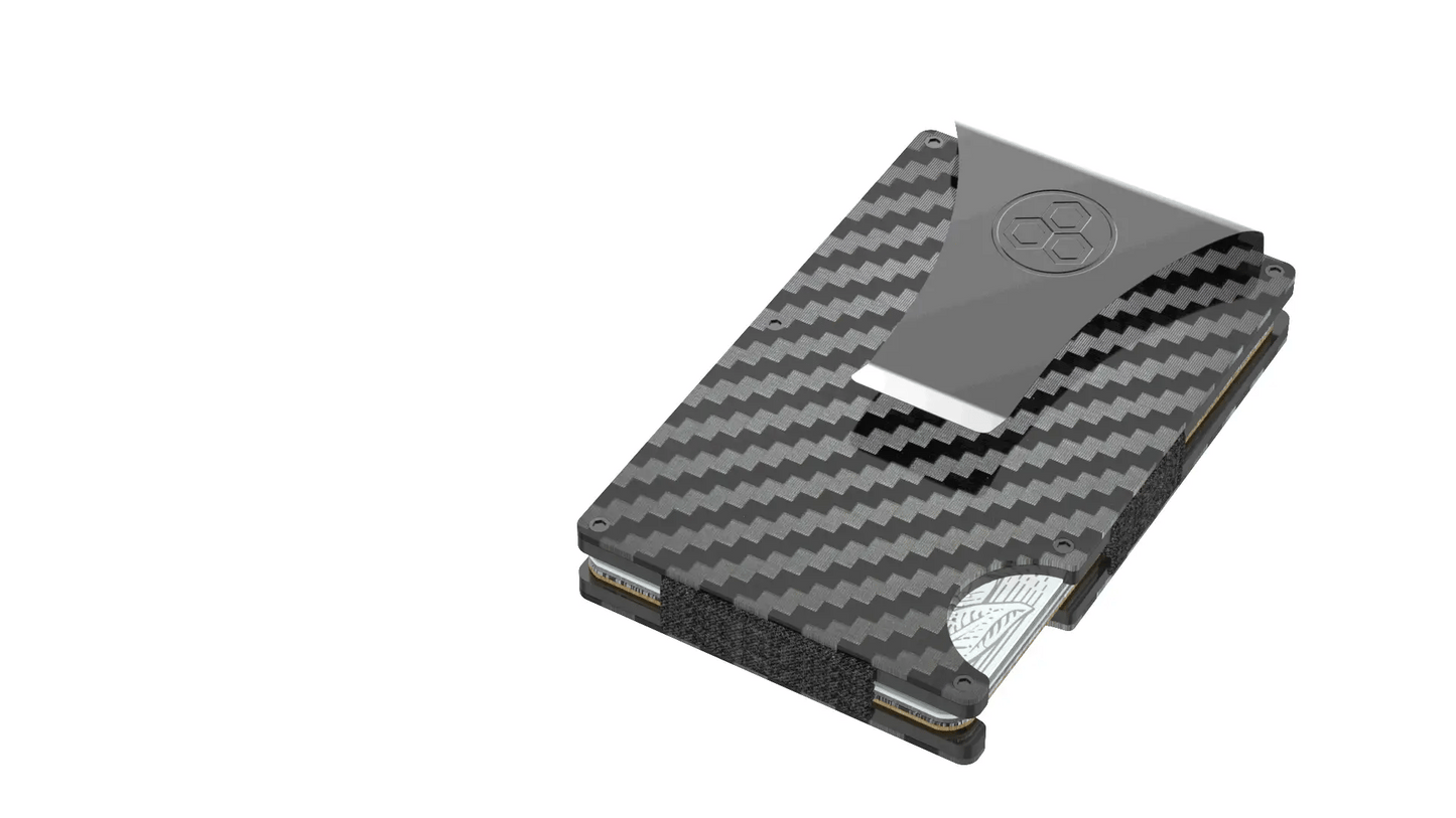 Royaleva RFID Blocking Men's Carbon Fiber Metal Wallet
