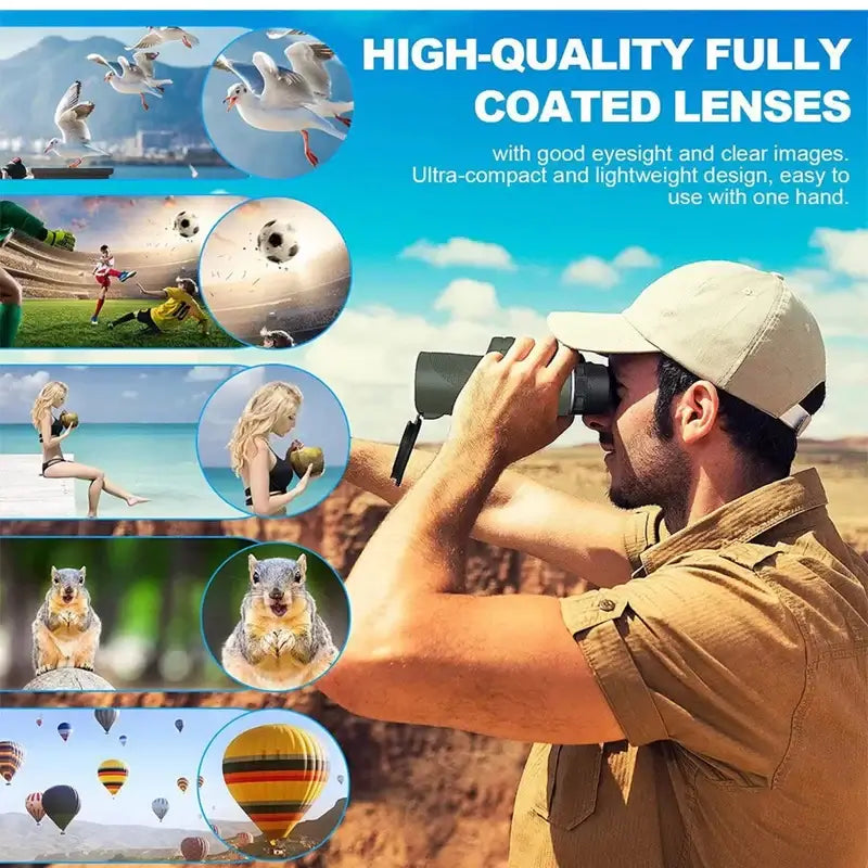 Royallure Portable HD Monocular Telescope with Smartphone Holder and Tripod
