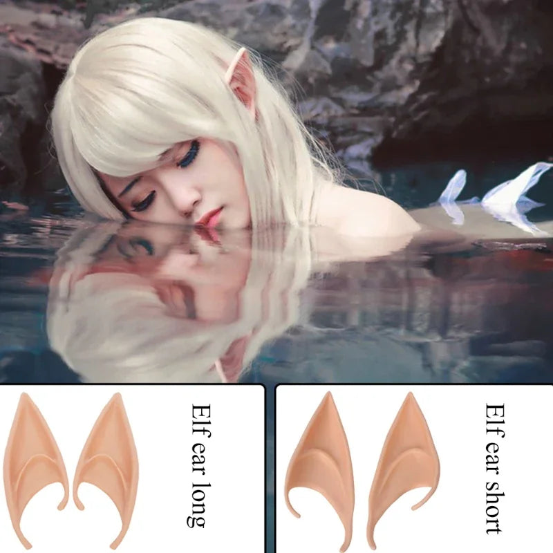 Mysterious Angel Elf Ears Latex Ears for Fairy Cosplay Costume Accessories Halloween Decoration Photo Props Adult Kids Toys 2