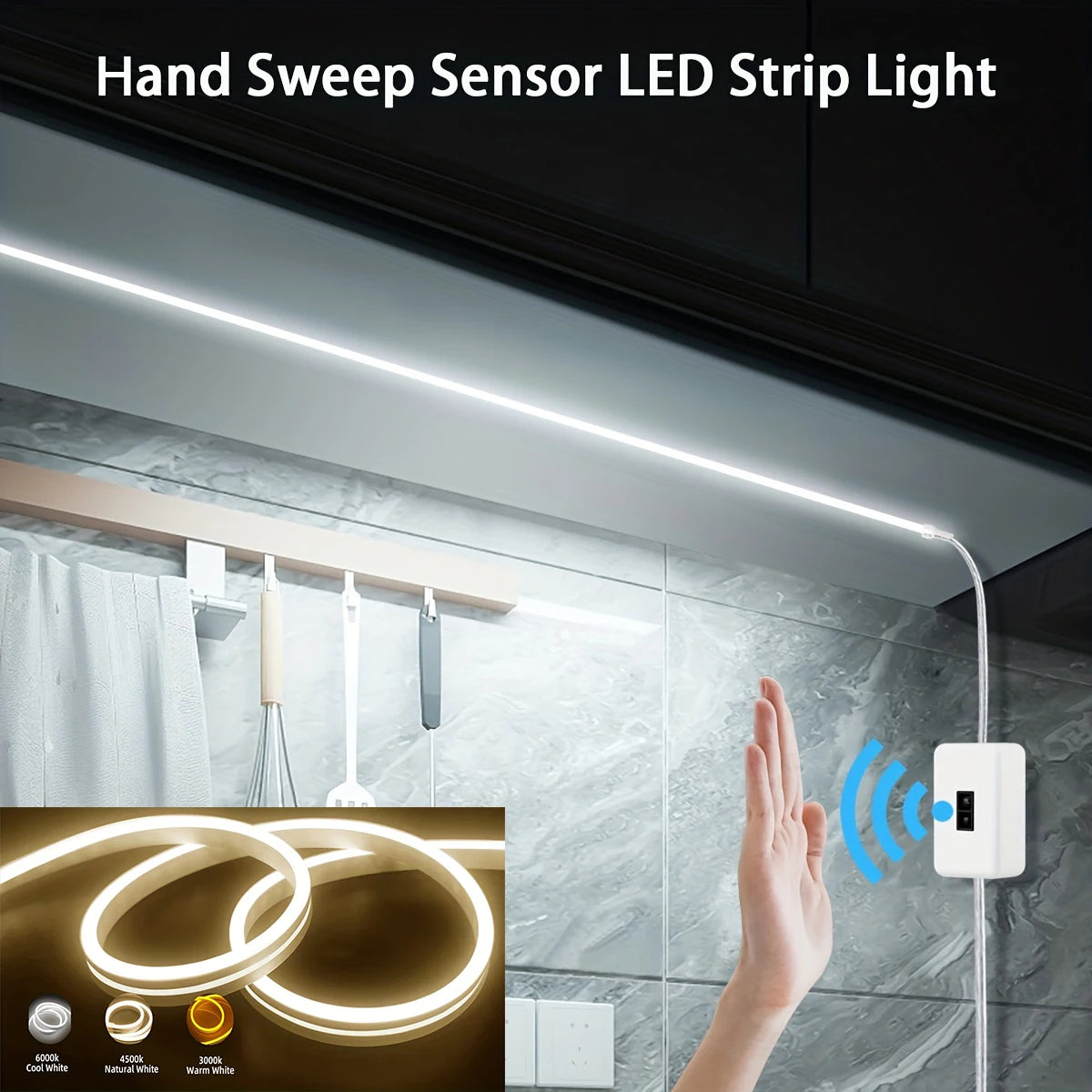 Neon LED Light Strip 5V USB Smart Gesture Sensor Dimmer Switch Flexible Waterproof Silicone Neon Sign Rope Tupe Room Decoration 0