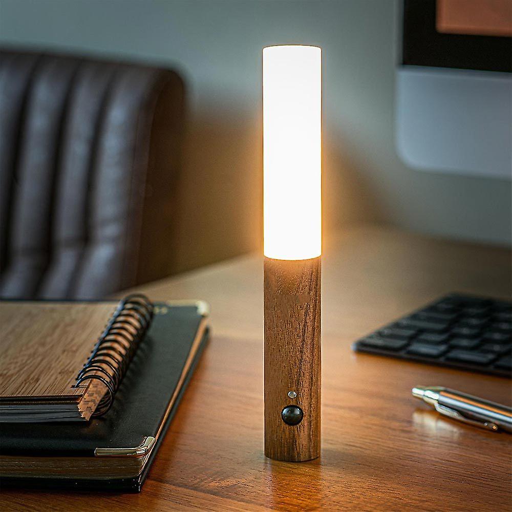 Royaleva Modern Torch Motion Light - Motion Sensor, Magnetic Wall-Mount, Rechargeable - Walnut