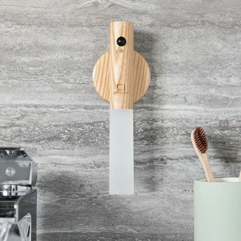 Royaleva Modern Torch Motion Light - Motion Sensor, Magnetic Wall-Mount, Rechargeable - Walnut