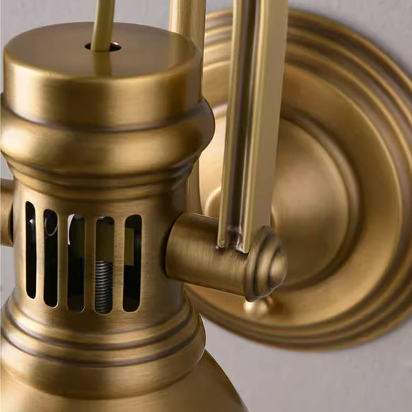 RoyaleGlow Artisan Wall Light with Vintage Brass Finish
