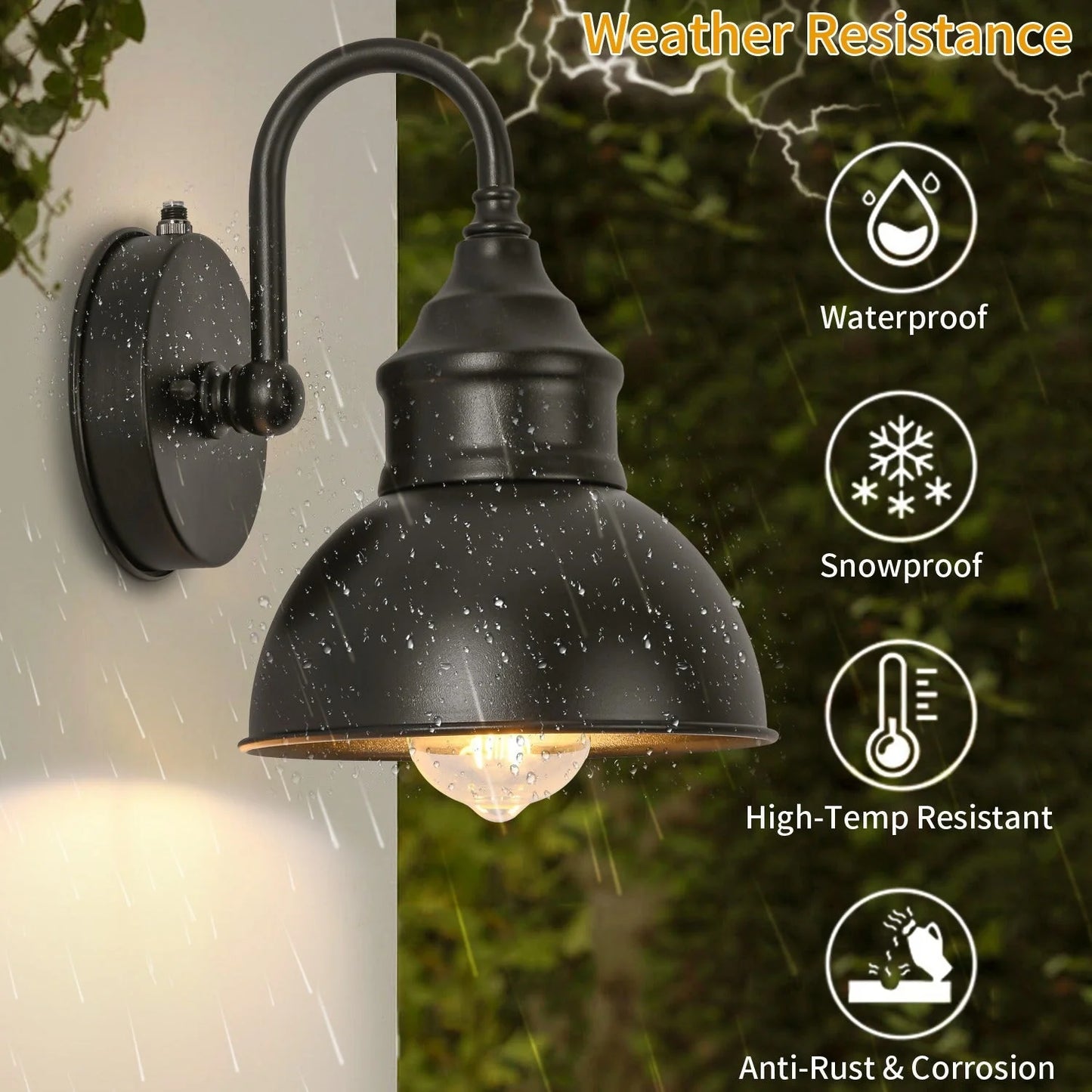Luxora Vintage Retro Metal Wall Light - IP65 Waterproof Outdoor Sconce