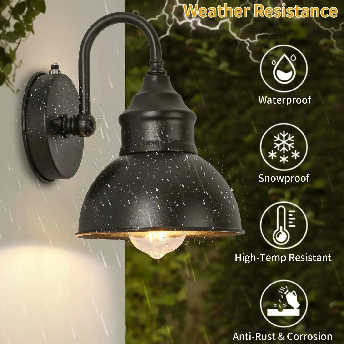 Luxora Vintage Retro Metal Wall Light - IP65 Waterproof Outdoor Sconce