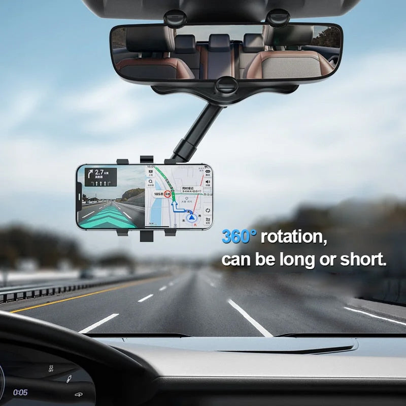 Royaleva 360° Rotating Multifunctional Car Mirror Phone Holder