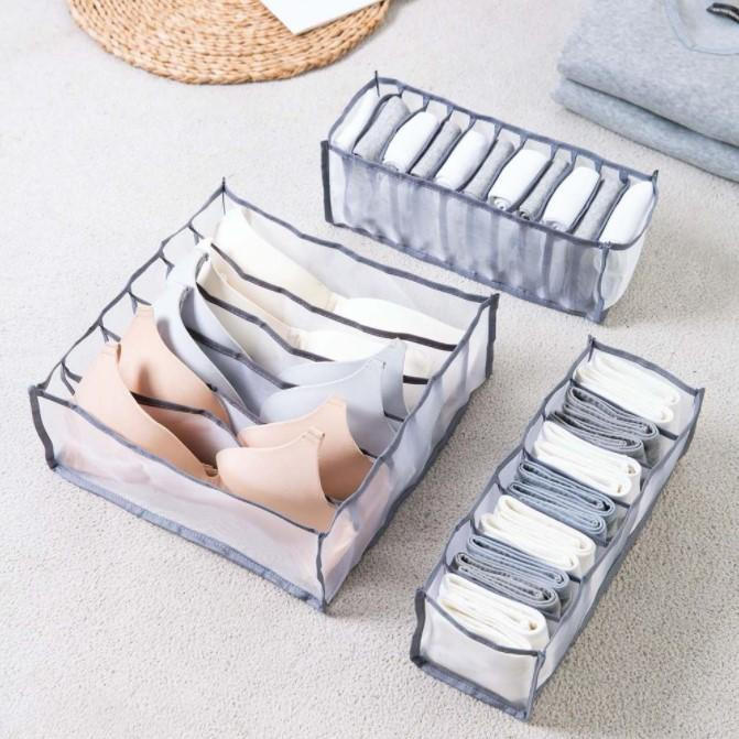 Luxora Stylish Storage Boxes For Underwear - 3-Piece Set