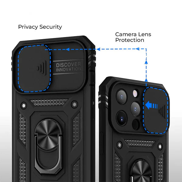 Royaleva Magnetic Phone Case with Kickstand and Camera Cover