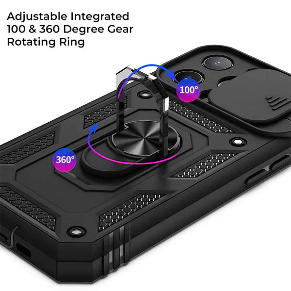 Royaleva Magnetic Phone Case with Kickstand and Camera Cover