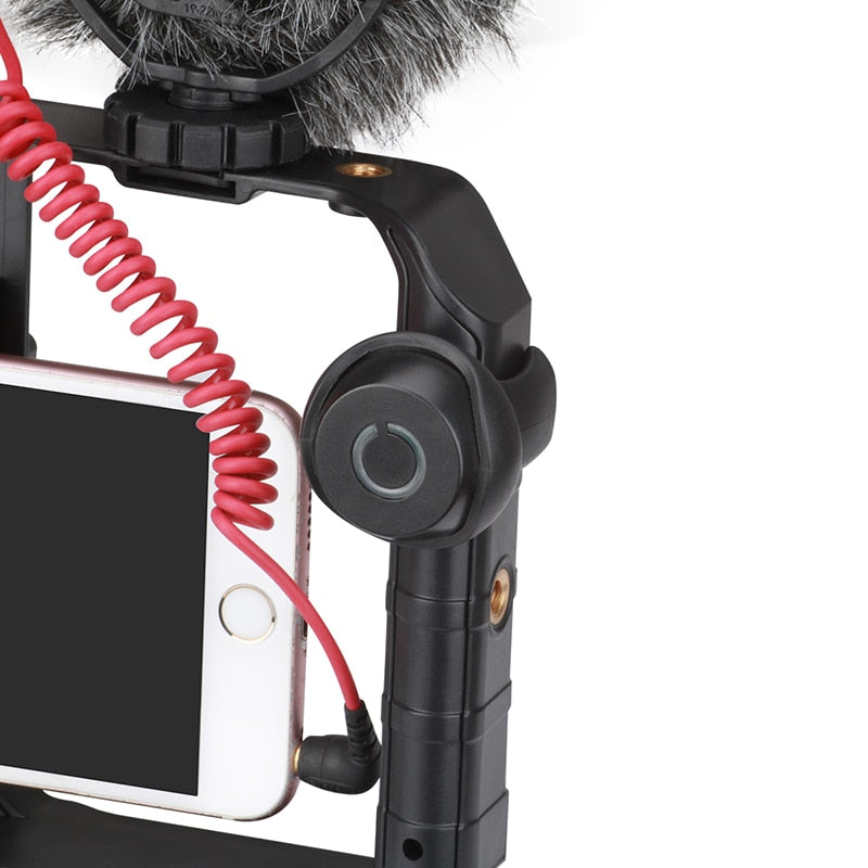 RoyaleGlow Smartphone Video Rig Stabilizer With Light