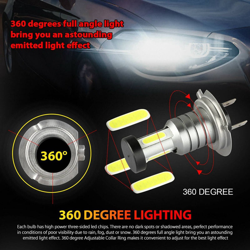 Luxora 4x H7 LED Headlight Bulb Kit for Superior Visibility