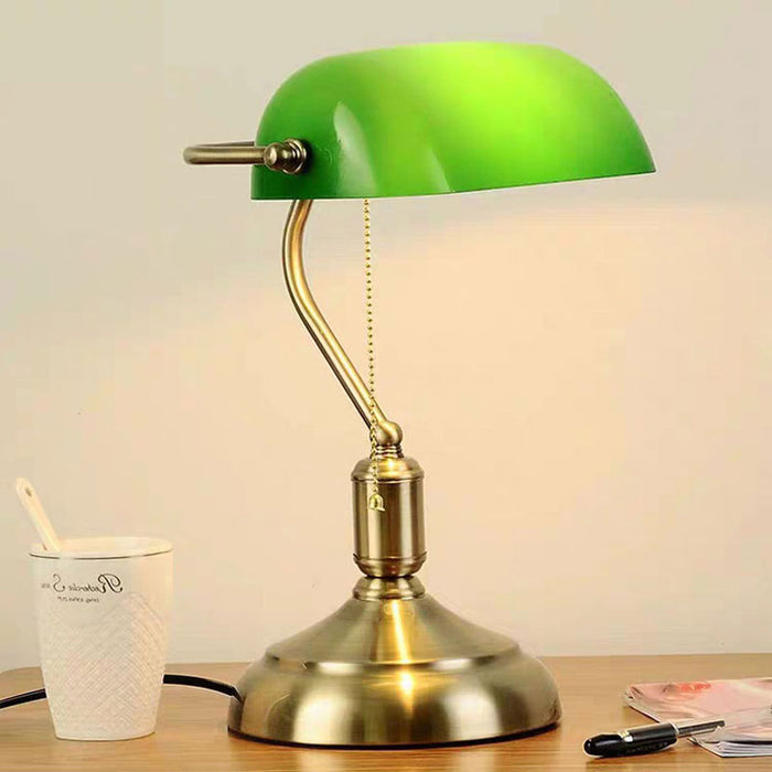 European Style Banker Table Lamp – Classic Design for Living Rooms, Bedrooms, and Offices - Style A
