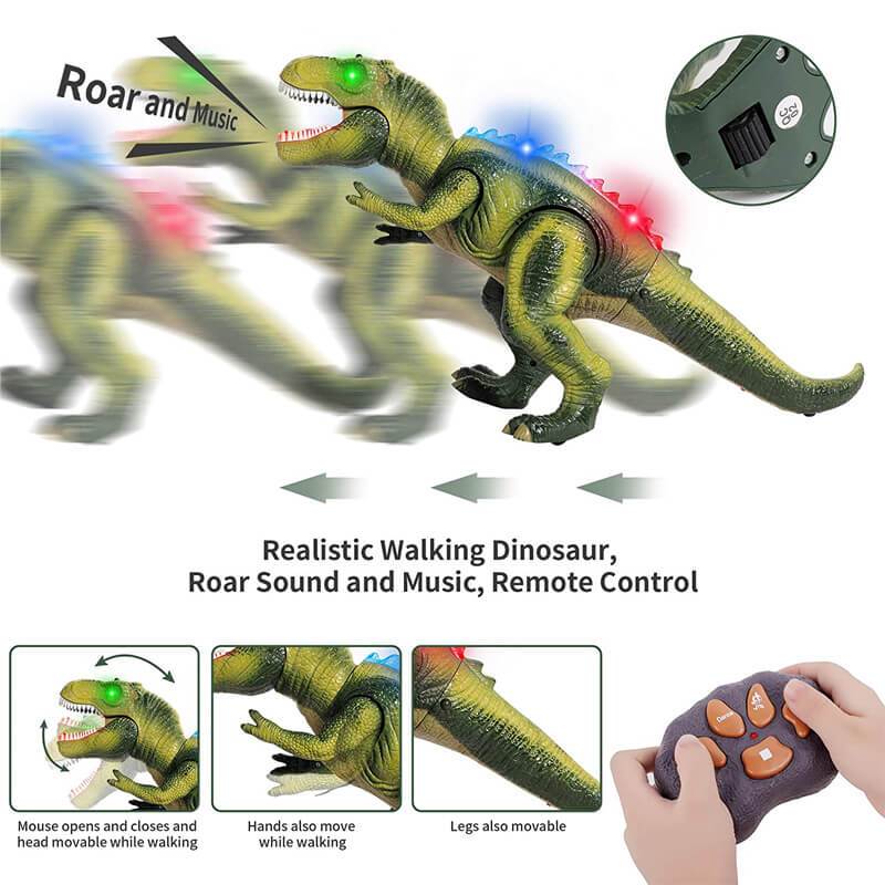 Royaleva Remote Control T-Rex Dinosaur With LED Light Up