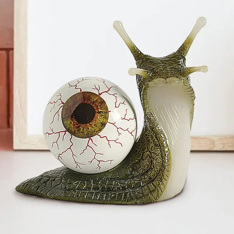 Resin Eyeball Snail Sculptures Horror Snail Eyeball Crafts Resin Molding Bookshelf Ornament for Home Garden Yard Desk 1