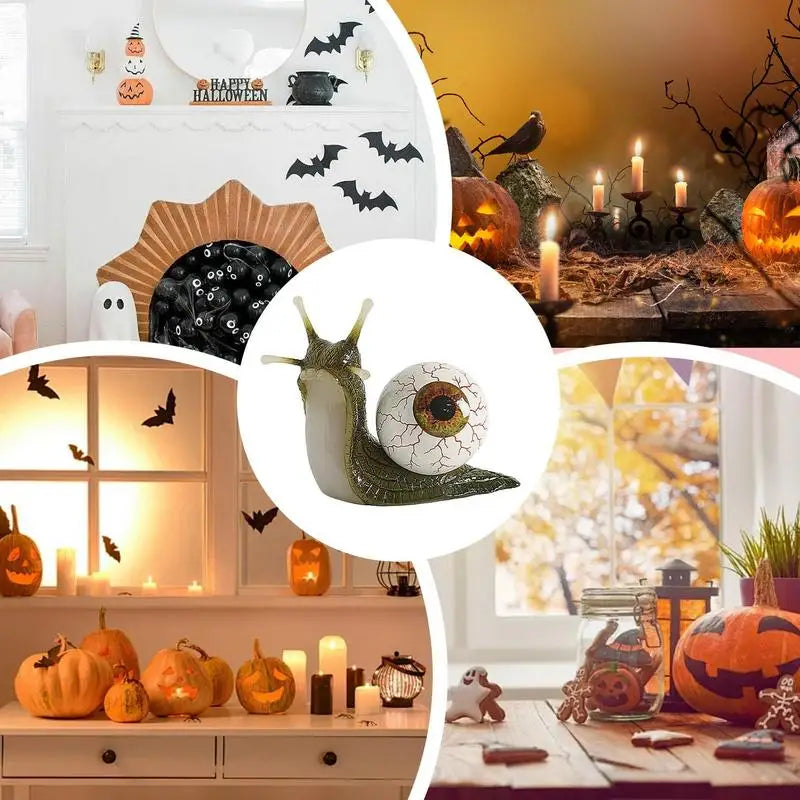 Resin Eyeball Snail Sculptures Horror Snail Eyeball Crafts Resin Molding Bookshelf Ornament for Home Garden Yard Desk 3