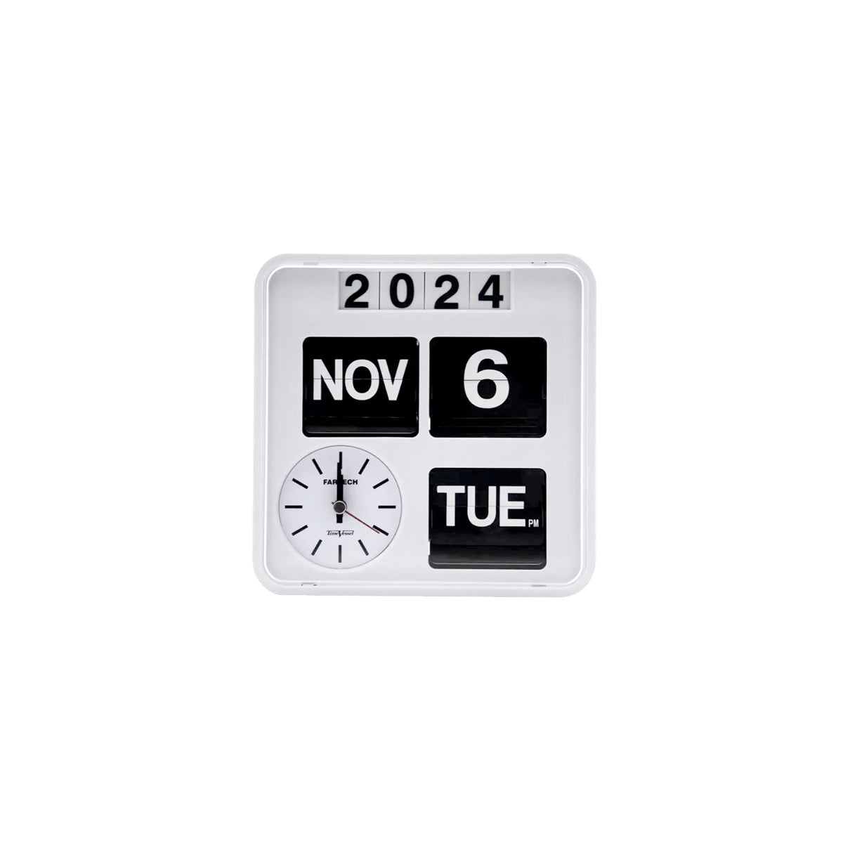 Retro Wall-Mounted Flip Clock Calendar Box 6